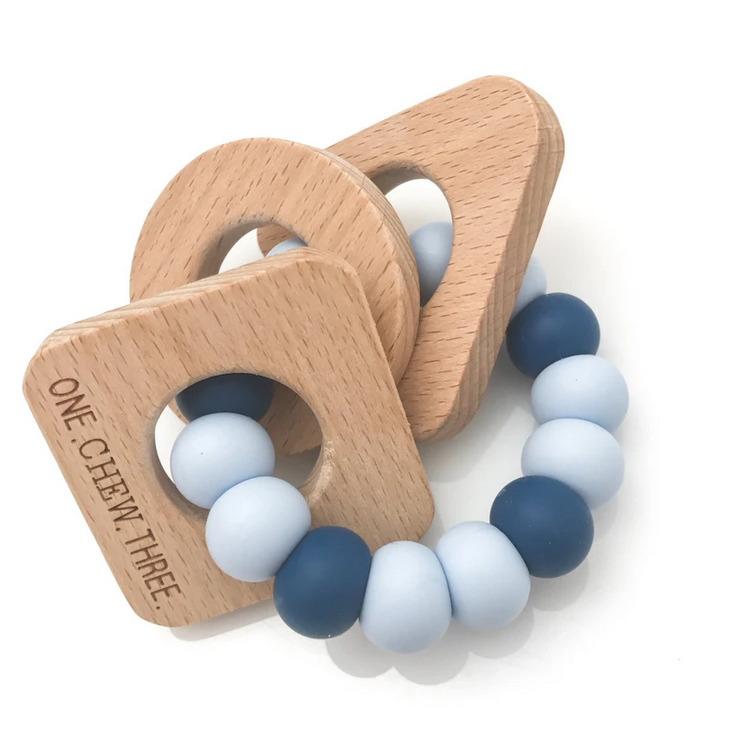 One Chew Three SHAPES Teether | Blue