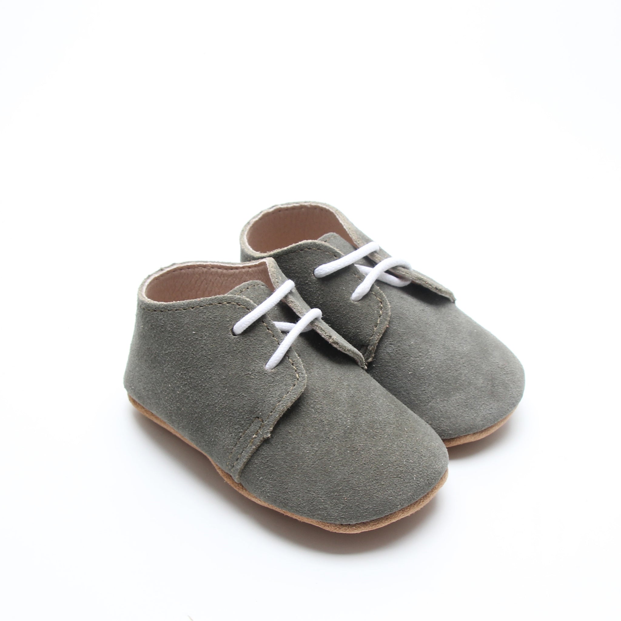 Leather Oxford Baby Shoes | Olive