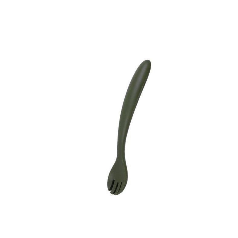 Silicone Suction Plate & Fork Set | Olive